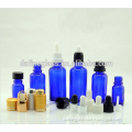 30ml empty round blue glass e-liquid bottles empty blue glass essential oil bottles with droppers